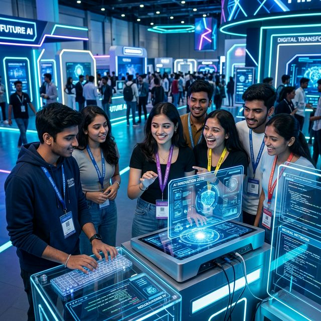 Students at futuristic tech summit